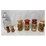 Mid Century Salty & Peppy Chef Wooden Shaker Sets