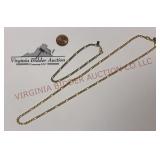 14K Gold Plated Figaro Bracelet & Necklace Set