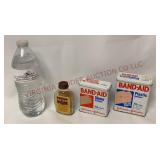 Vintage Glass Bayer Aspirin & Metal Band-Aid Tins