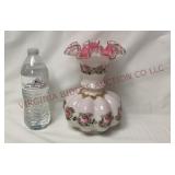 1940s Fenton Peach Crest Charleton Melon Vase