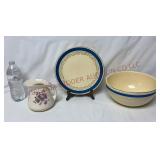 Vintage E&R Pitcher & Homer Laughlin Plate & Bowl