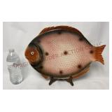 Mid Century Italian Majolica 16" Fish Platter