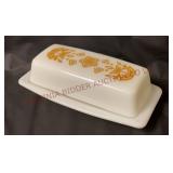Vintage Pyrex Butterfly Gold Covered Butter Dish