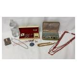 Jewelry Boxes & Contents, Hairpins & Hurdles Medal