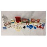 Vintage Dollhouse Furniture - Plastic, Wood, Metal