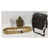 Military Canteen, Pistol Belt & Equipment Storage