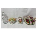Antique Sugar Bowl, Spooner & Biscuit Jar
