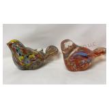 Vintage Confetti Art Glass Birds - 2