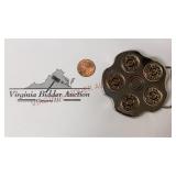 5 Barrel 44 Magnum Revolver Belt Buckle
