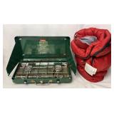 Coleman Propane Camp Stove & Sleeping Bag
