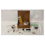 Cigar Box of Various Gun Parts & Desiccant Packs