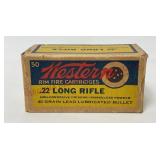 Vintage Western 22LR Rim Fire Cartridges - Full