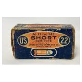 Vtg U.S. Cartridge Co .22 Short Lesmok - Full