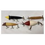 Vintage Wooden Lures - Homemade / Modified