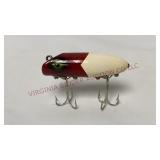 Vtg South Bend Midge-Oreno Wooden Lure Red / White