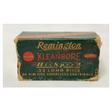 Vtg Remington Kleanbore Hi-Speed  22 LR - Partial