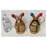 Mid Century Chianti Double-Neck Wine Bottles