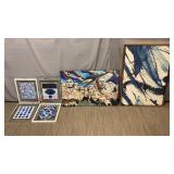 Shakor Obama Canvas Print, Blue & White Wall Art