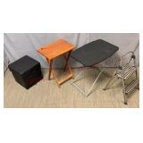 Storage Cube, Folding Tray Tables & Step Stool