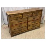 Crown Mark Rustic 9-Drawer Dresser - 63" Wide