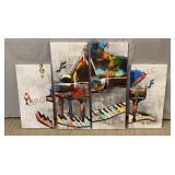 Abstract Piano Canvas Wall Art - 4pcs