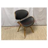 Armen Cassie Dining Chair - Walnut & Faux Leather