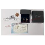 Gems TV Gold & Gemstone Earrings w COA