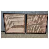 Model Home Decor - Geometric Line Wall Art - 24"