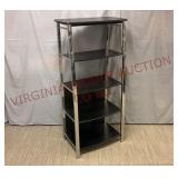 Realspace Mezza Chrome & Black Shelf Bookcase
