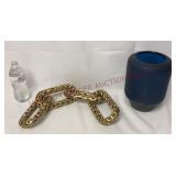 Model Home Decor - Chain Sculpture & Glass Vase