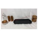 Model Home - Salts, Pepper, Wood Bowl Set, Tray