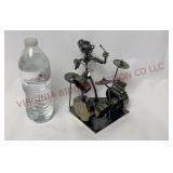 Musician Drummer Metal Sculpture - 7" tall