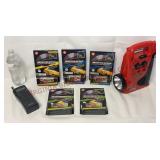 Radio Shack Race Scanner, Cars & Marlboro Lantern
