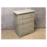 Pebble Gray Crescent 4-Drawer Chest Dresser