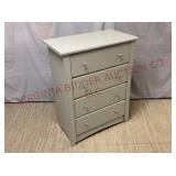 Pebble Gray Crescent 4-Drawer Chest Dresser