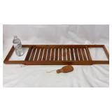 Model Home - Wooden Bathtub Shelf & Pumice Stone
