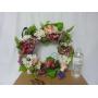 12" Grapevine & Faux Spring Flowers Wreath