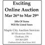 March 26 to March 29 Online Auction