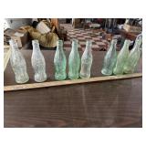COCA COLA 1915-1940s 8 hobbleskirt bottles Texas