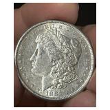 1881-S Morgan US silver dollar uncirculated high