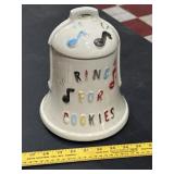 RING BELL FOR COOKIES old cookie jar 9"