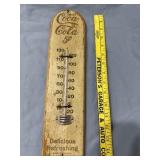 Coca Cola wooden thermometer sign c 1905 15"