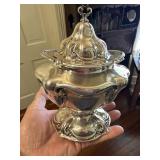R WALLACE sterling silver covered sugar bowl