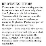 Please read - how to browse the auction items