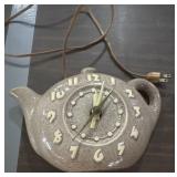 SESSIONS old 1950s 60s teapot kitchen clock
