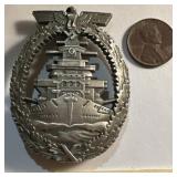 German 3rd Reich High Seas Fleet Badge 1930s 40s