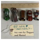 5 old toy cars 1970s Johnny Lightning & Hot Wheels