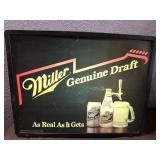 Miller Draft Beer guitar lighted sign