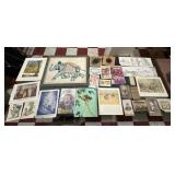 26pc ephemera prints antique photos comic books
