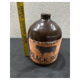 Old stoneware whiskey jug Black Bull Scotch